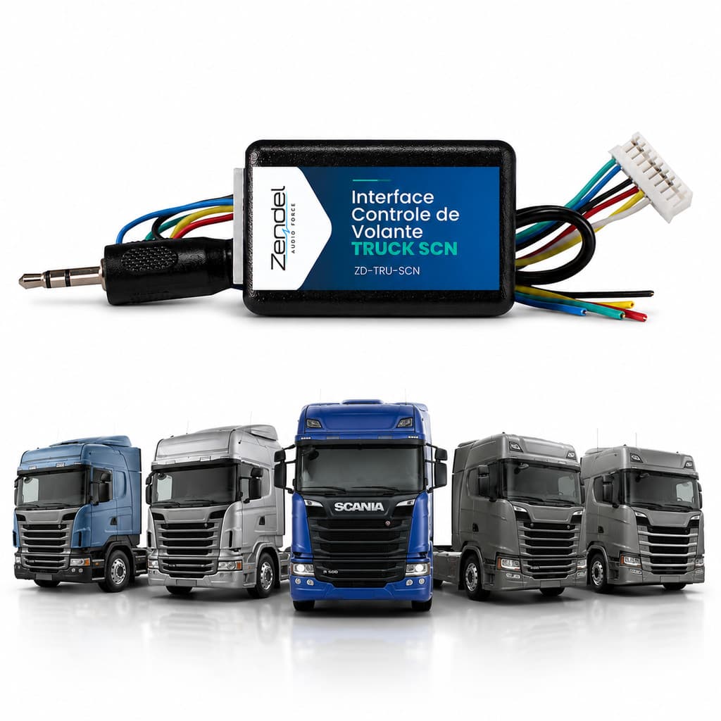 Interface de Volante Zendel ZD-TRU-SCN para Caminhões Scania 420 440 480 510 580 620 450 500 540 560 620