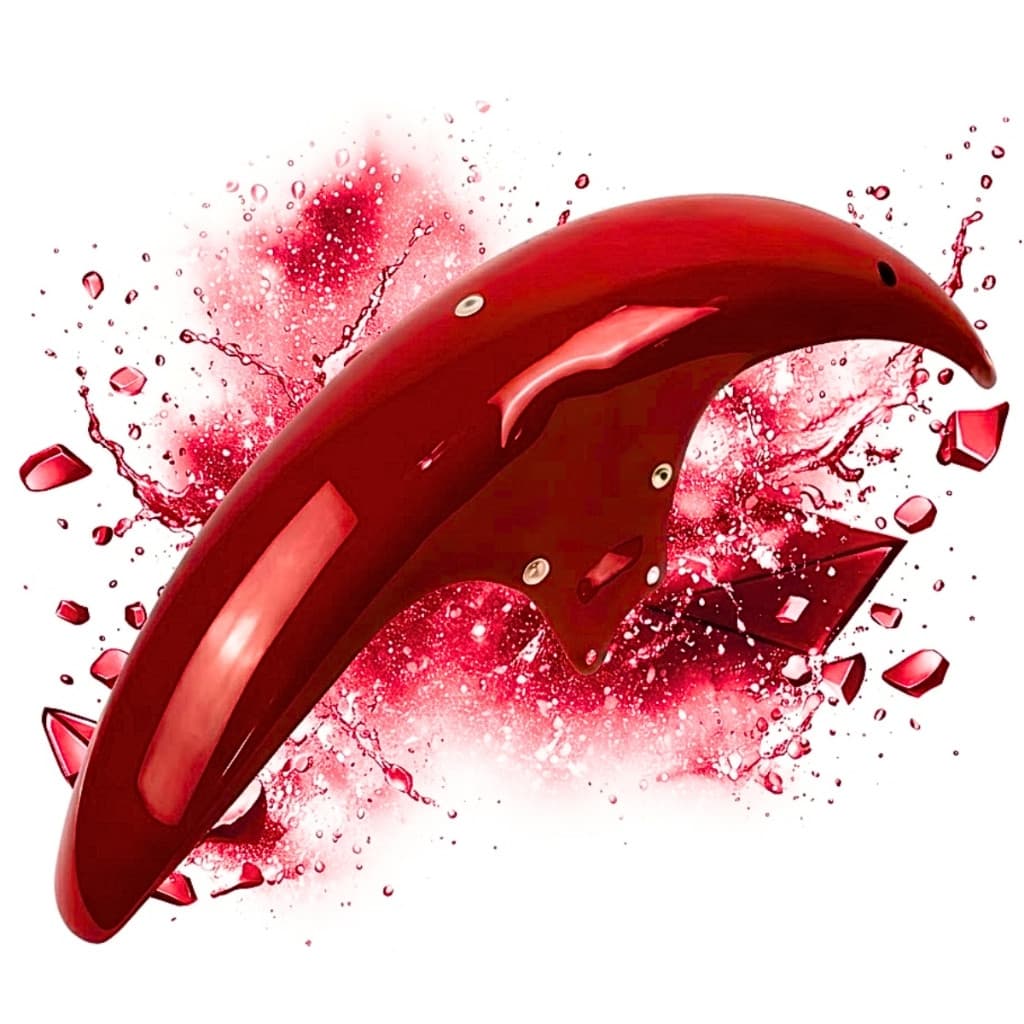 Carenagem Paralama Dianteiro Cg Titan 125 Vermelho 1995 1996 1997 1998 1999 Vermelho Maceió e Guaraú Pintado Loja3785