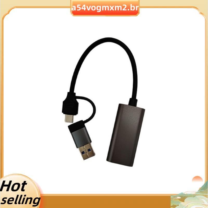 - Compatível HD Para USB + Tipo-C Placa De Captura De Interface De Cabeça Dupla 1080P Dispositivo De Gravação De Vídeo