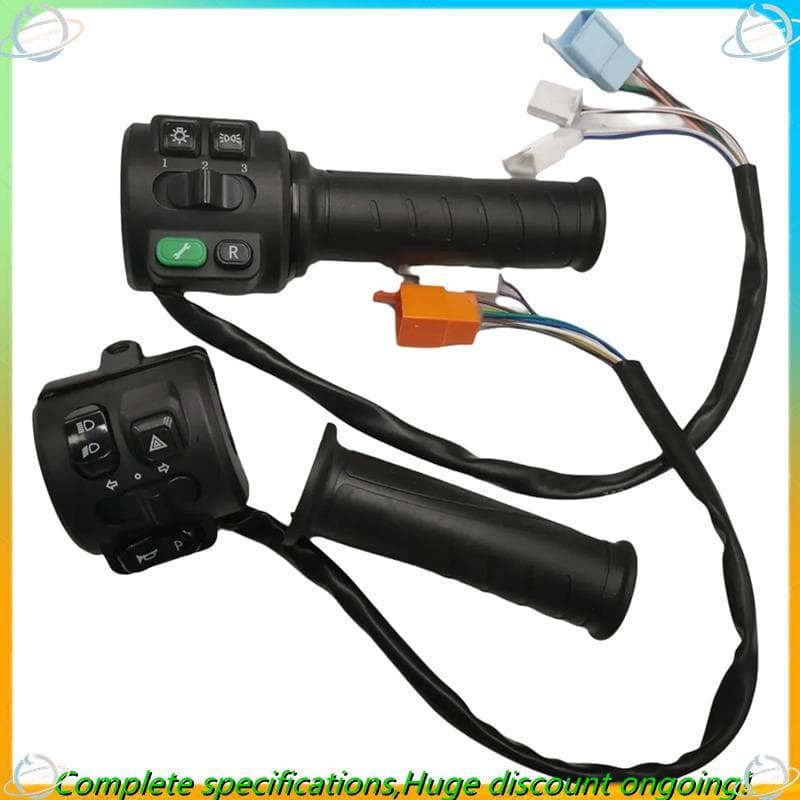 Conjunto De Acelerador + Interruptor Para Bicicleta Elétrica Com Controles Integrados , Luz De Freio , Desligada/Engrena