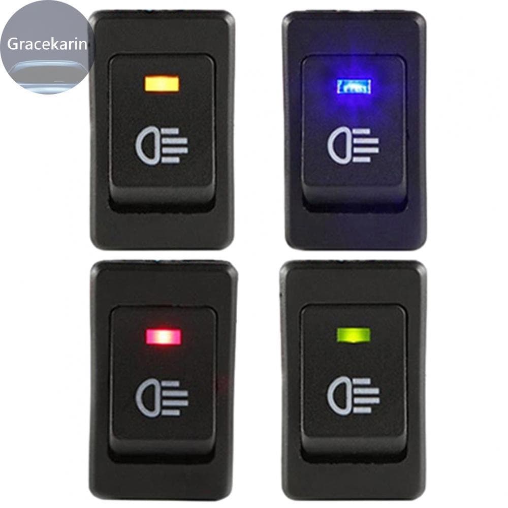 Interruptor Oscilante Indicador LED Com Função ON/OFF Para Faróis De Neblina 12V 35A