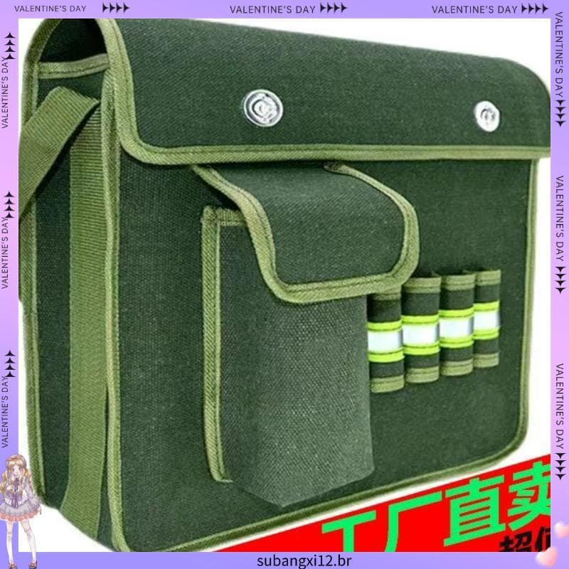 Copo de bolso de água Diagonal de lona resistente ao desgaste Bolsa para eletricista Reparação de máquina de pedreiro Bo