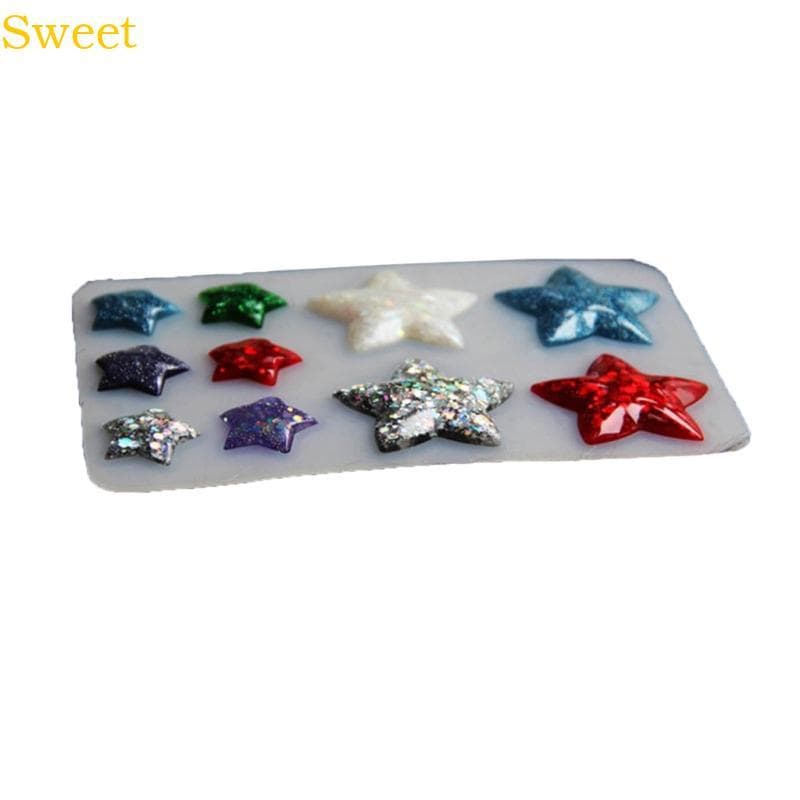 3D Estrela Chaveiro Moldes Pingente Fazendo Molde Resina Epóxi Jóias