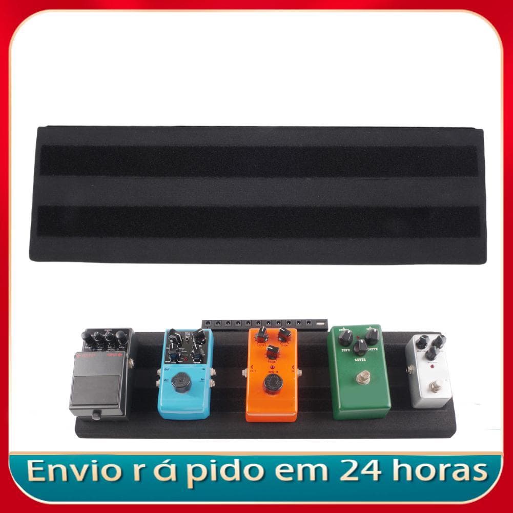 Nicegadget-BR Pedal de efeitos de guitarra preto antiderrapante EVA Pedalboard para até 5 pedais individuais