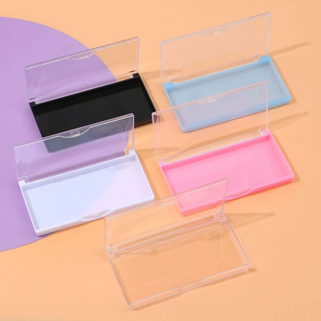 Paleta de Sombras Magnética Vazia, Caixa de Armazenamento de Cosméticos DIY, Redonda ou Quadrada, Transparente, Portátil