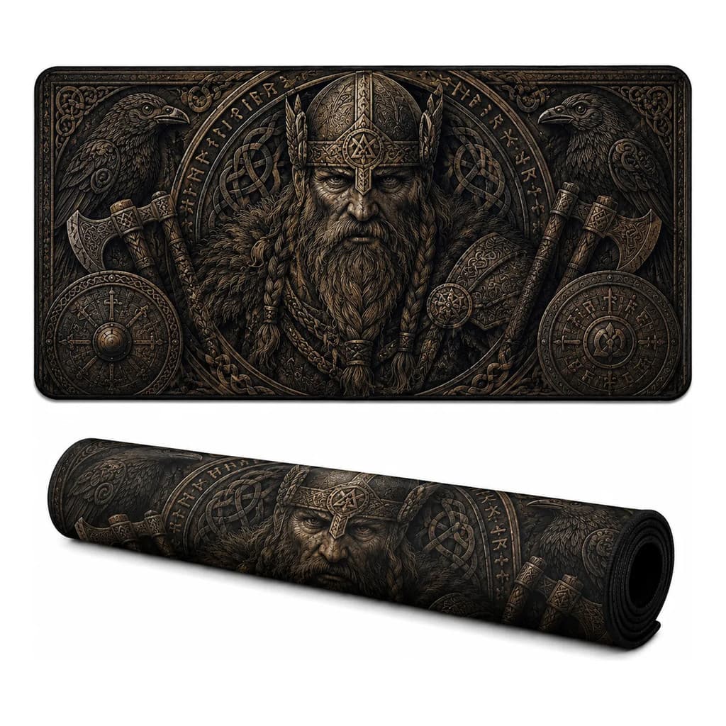 Mousepad Desk Pad 90x40cm Temático Gigante Viking Navio