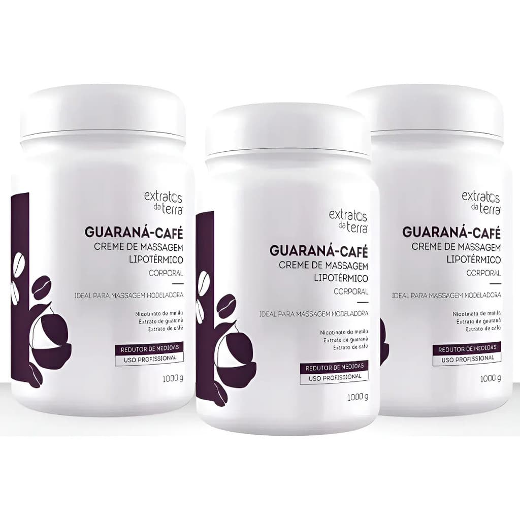 Creme De Massagem Lipotérmico Guaraná Café Extratos Da Terra
