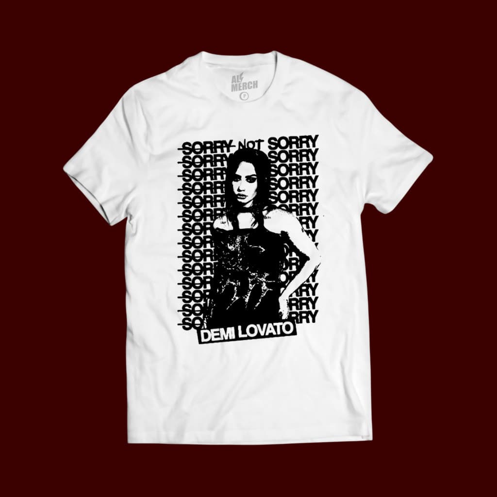 Camiseta Demi Lovato Sorry Not Sorry Rock Camisa 100% Algodão