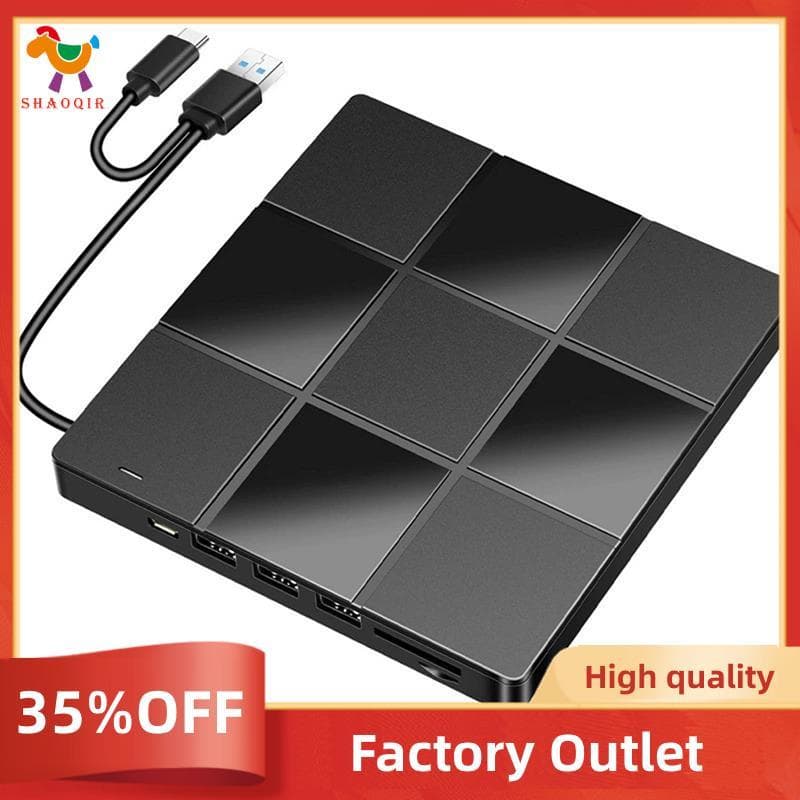 Leitor De DVD USB 3.0 Para Laptop , Unidade Óptica Externa De CD/, Queimador Portátil Ultrafino PC Desktop