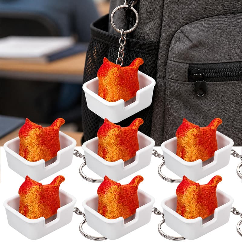4-1Pcs Mini Chaveiro De Teclado De Gato Fofo-Brinquedos De Teclados De Alívio De Estresse-Gadget De Ponta De Dedo Clicáv