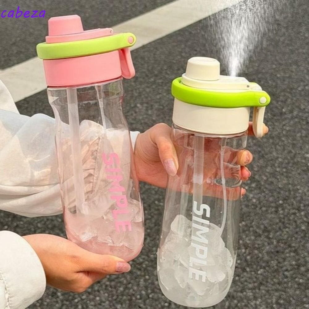 Garrafa De Água CABEZA , Garrafas Portáteis À Prova De Vazamento , Com Canudo , Copo Durável De 750ml , Escritório
