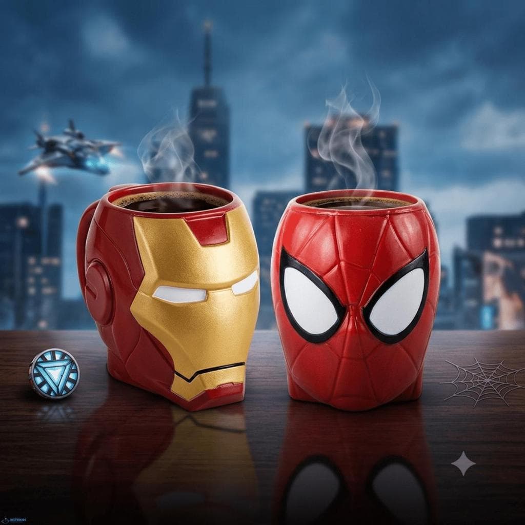 Caneca Plástica 3D Marvel Disney Original Homem Aranha Homem de Ferro Infantil