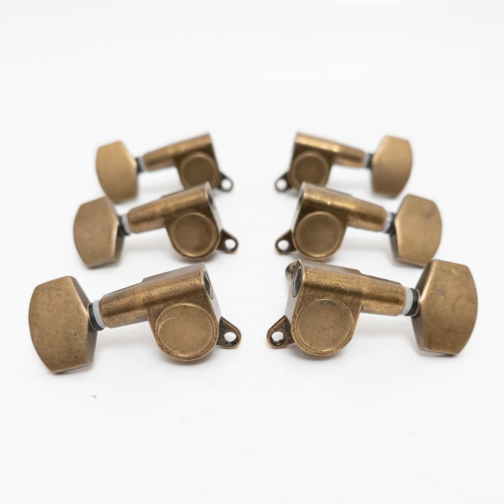 Afinadores De Guitarra 3L3R/3L4R/4L3R/4L4R/6R/6L Estilo Vintage Tuning Pegs Cabeças De Máquina Hex Botões Bronze Acessór