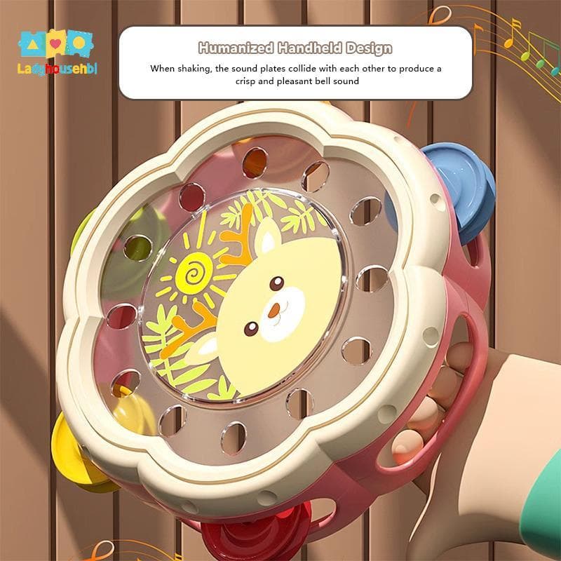 LAHG > Bebê Batendo Pandeiro Montessori Instrumentos Musicais Tambor Brinquedo Criança Desenvolvimento Da Mão Precoce Br