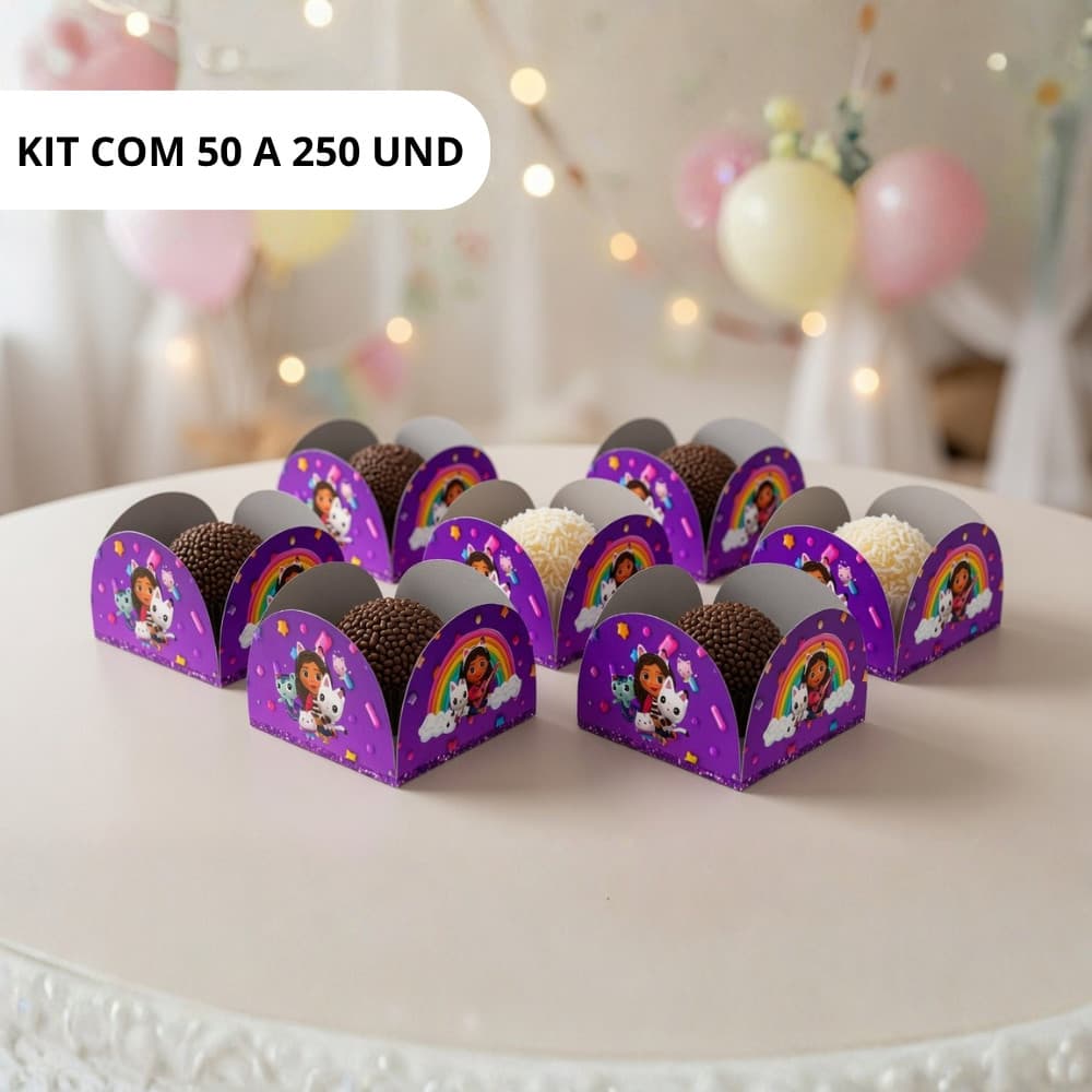 Forminha A casa mágica da Gabby Lembracinha forma de Doce Docinho Festa de Aniversário Infantil bombom