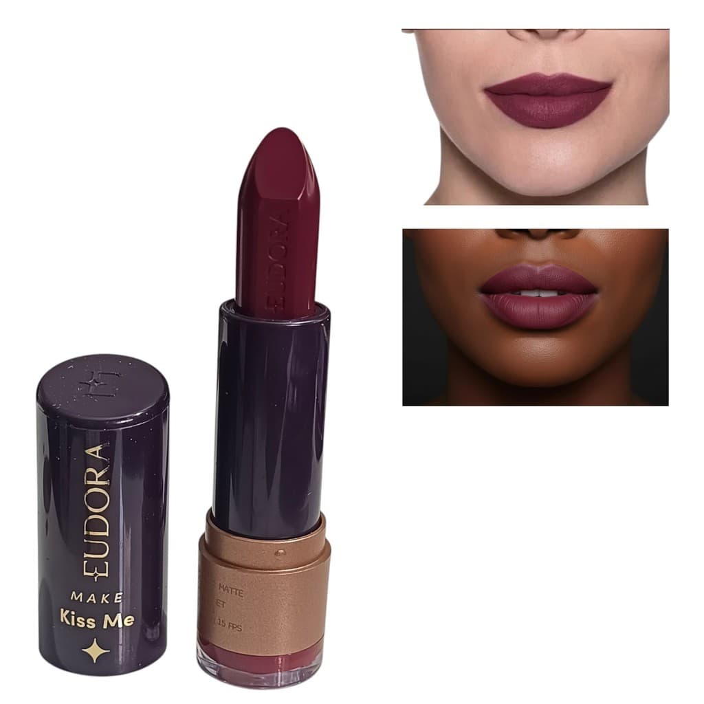 Eudora Make Kiss Me Batom Matte Vinho Cabernet 3,7g