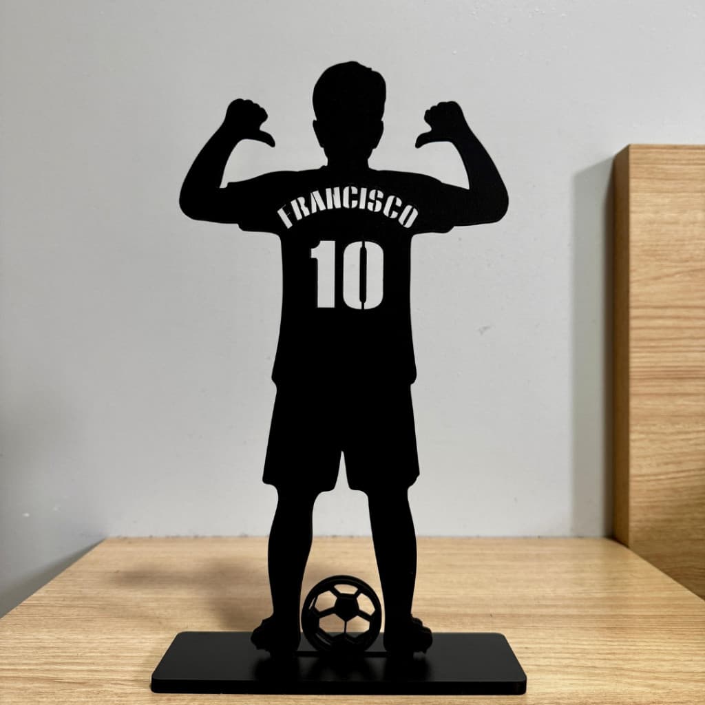 Jogador Futebol Personalizado  - MDF Recortado a Laser Nome e Numero