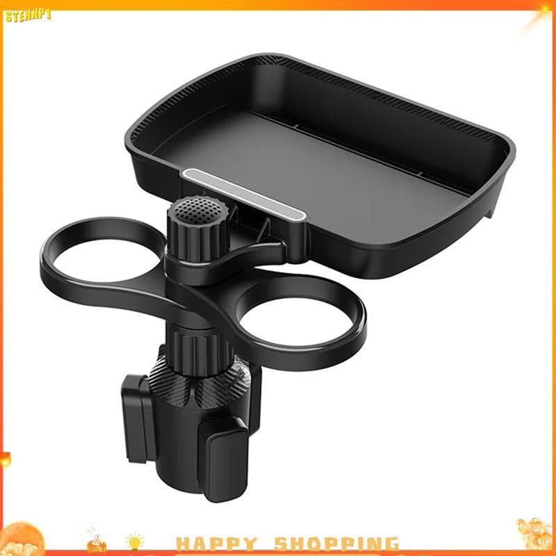 Expansor De Porta-Copos Duplo Ajustável Para 360 ° Suporte De Copo Multifuncional Giratório Assento De Carro , Bandeja L