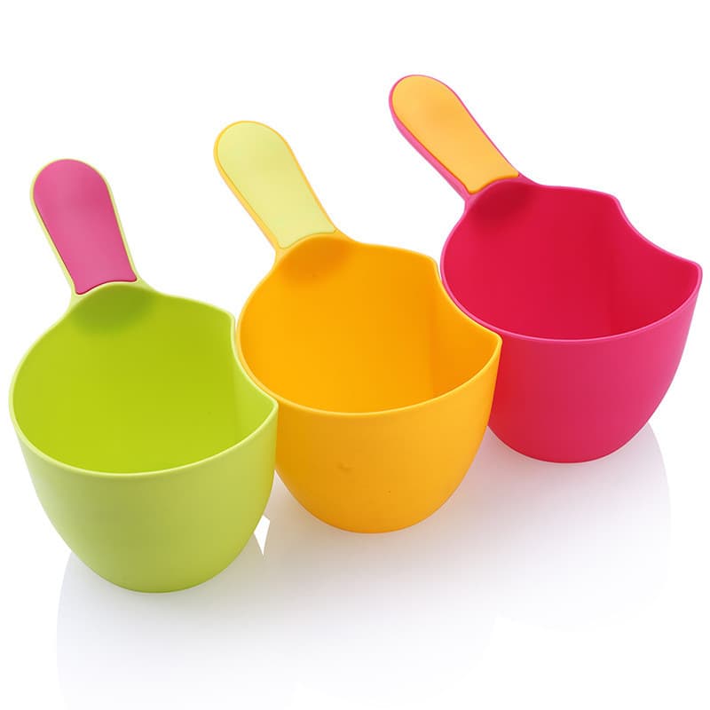 Colher de água para banho de bebê, colher de água de plástico fofa para crianças, colher de chuveiro, shampoo, copo de s
