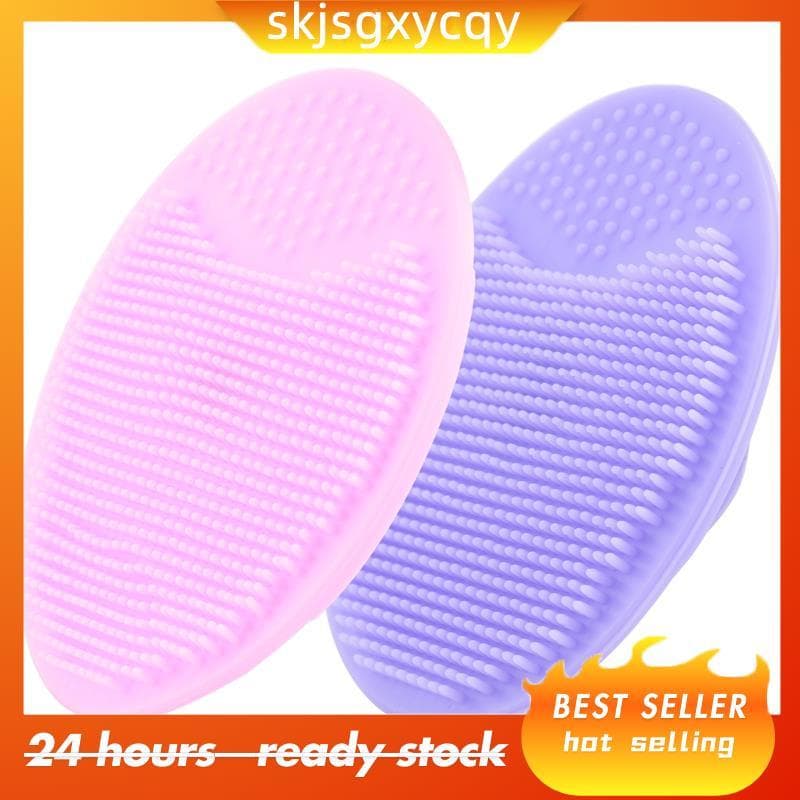 2 Pçs Spa Silicone Beleza Lavagem Almofada Pele Esfrega De Limpeza Rosto Esfoliante Escova Ferramenta