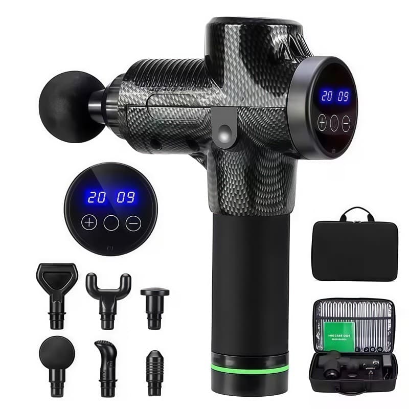 Pistola De Massagem Eletrica Profissional Massageador Cabeça Portatil Corporal Muscular