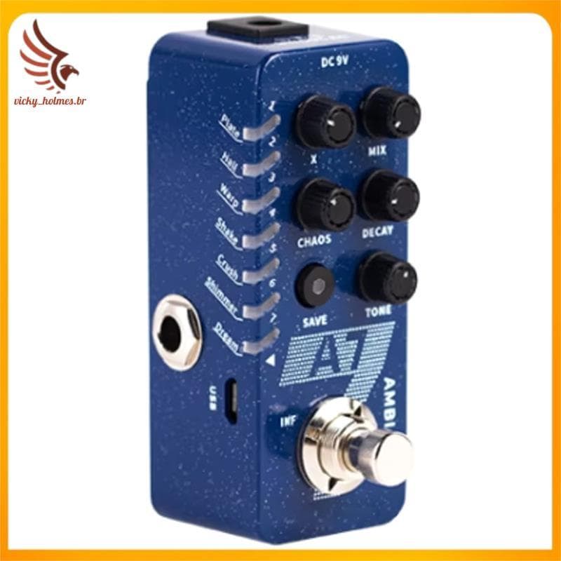 [vicky_holmes.br] Pedal De Guitarra A7 Ambience Reverb 7 Efeitos Diferentes De Reverberação Para Astronautas Distantes E