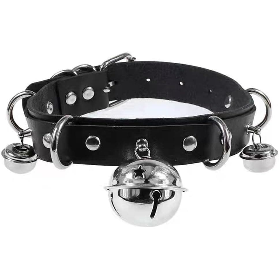 Colar Choker Retro com Sino para Mulheres, Estilo Gótico Escuro e Picante, Feito à Mão, Colar de Cosplay, Corrente de Co