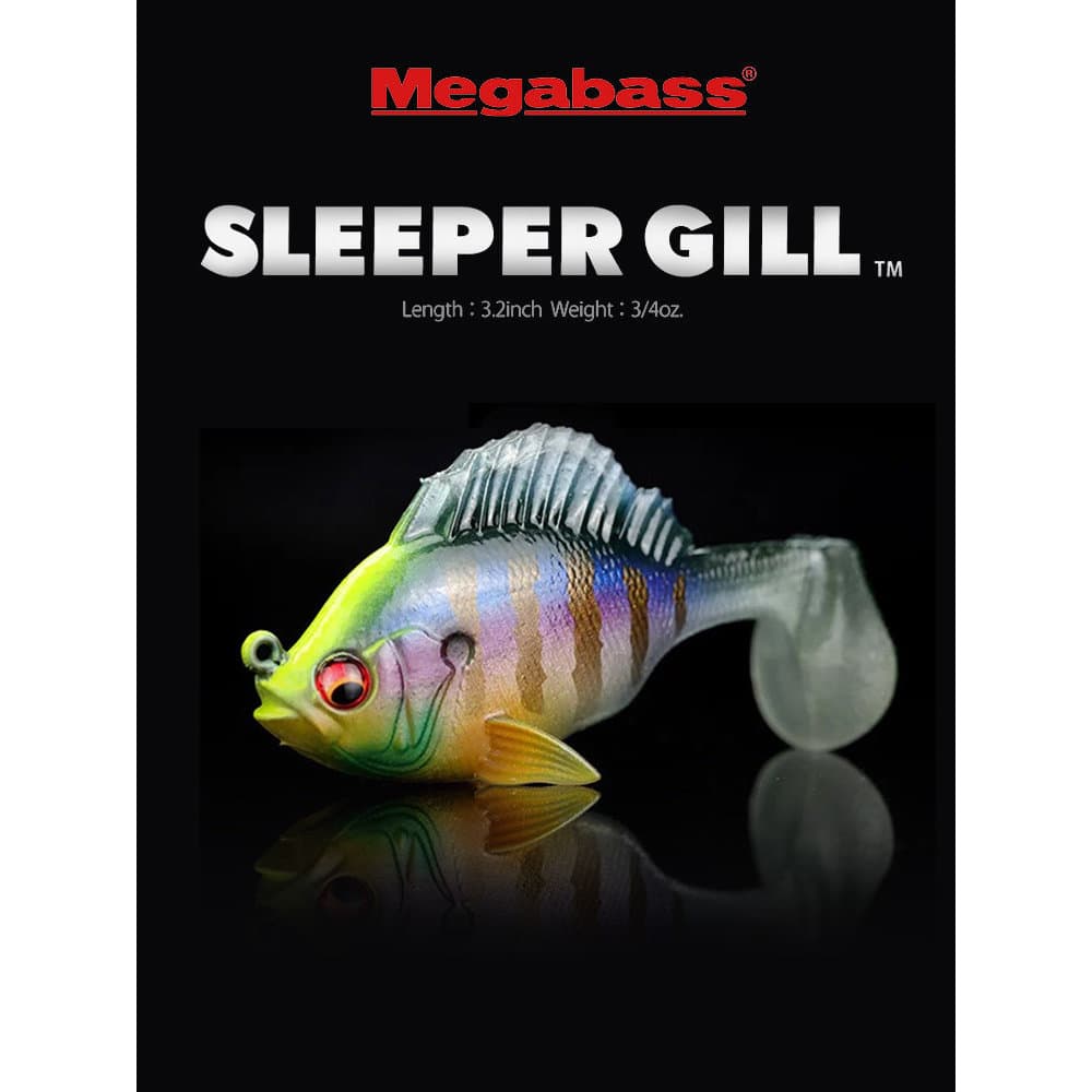 MEGABASS Jumping Fish SLEEPER GILL Versão atualizada Sun Fish Crucian Carp Mode Isca de mar fresco Isca falsa