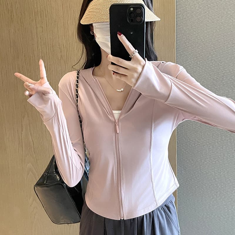 H266 novo estilo feminino protetor solar roupas Anti-ultravioleta verão gelo sentido respirável roupas de pele fina prot