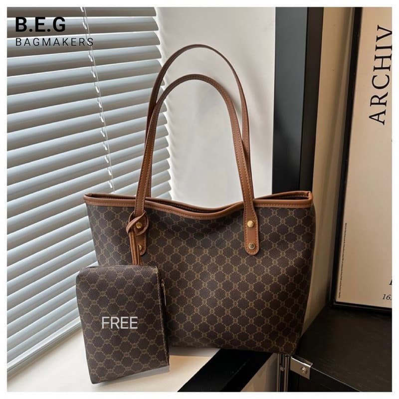 B.E.G [Bolsa Grátis] Bolsa de Designer de Luxo para Mulheres, Bolsa de Ombro Casual, Bolsa de Mão, Bolsa Transversal Fas