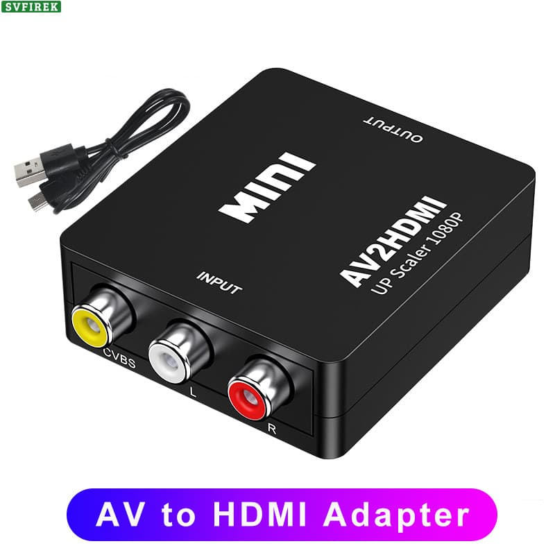 Conversor RCA AV Para HDMI 1080P Mini AV2HDMI Adaptador De Vídeo Plug And Play Compatível Com Console De Jogos DVD TV Pr