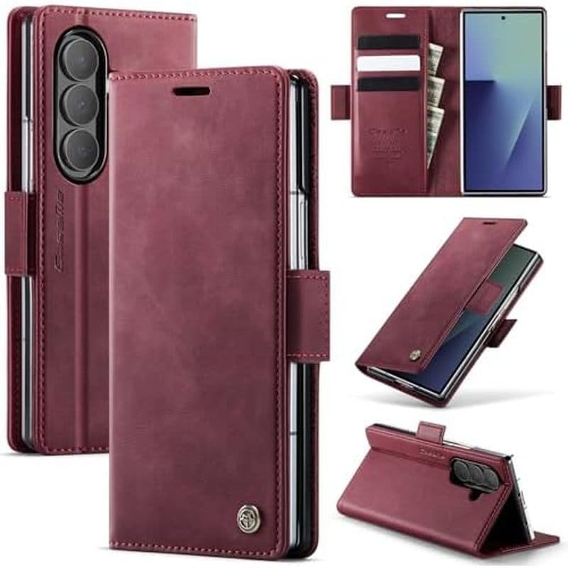 Capa Carteira Para Samsung Galaxy Z Fold 7 , Flip De Couro PU Com [Bloqueio RFID] [Suporte Cartão Função De] Protetor À