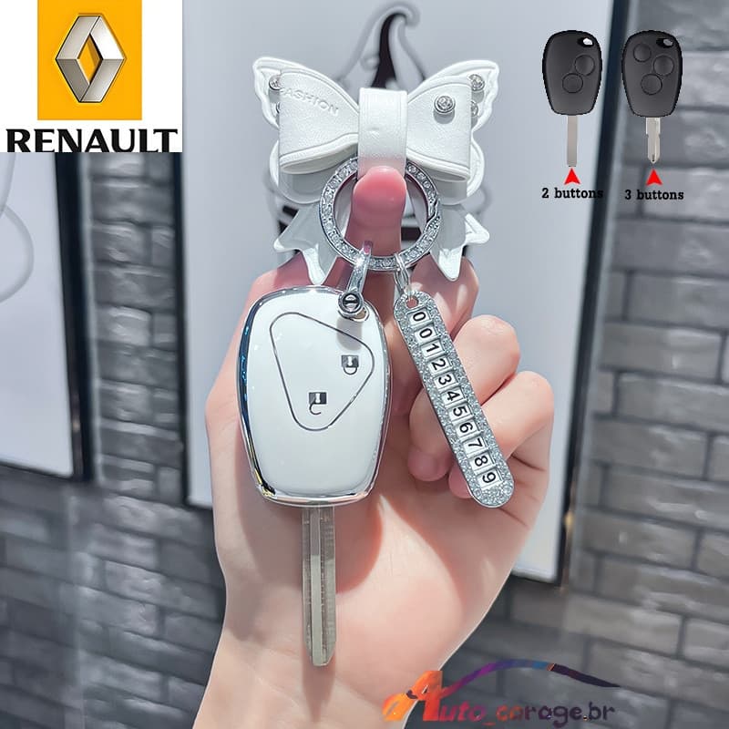 Capa para chave Renault Sandero/Logan Duster/Clio, capa para controle remoto de carro NUXP
