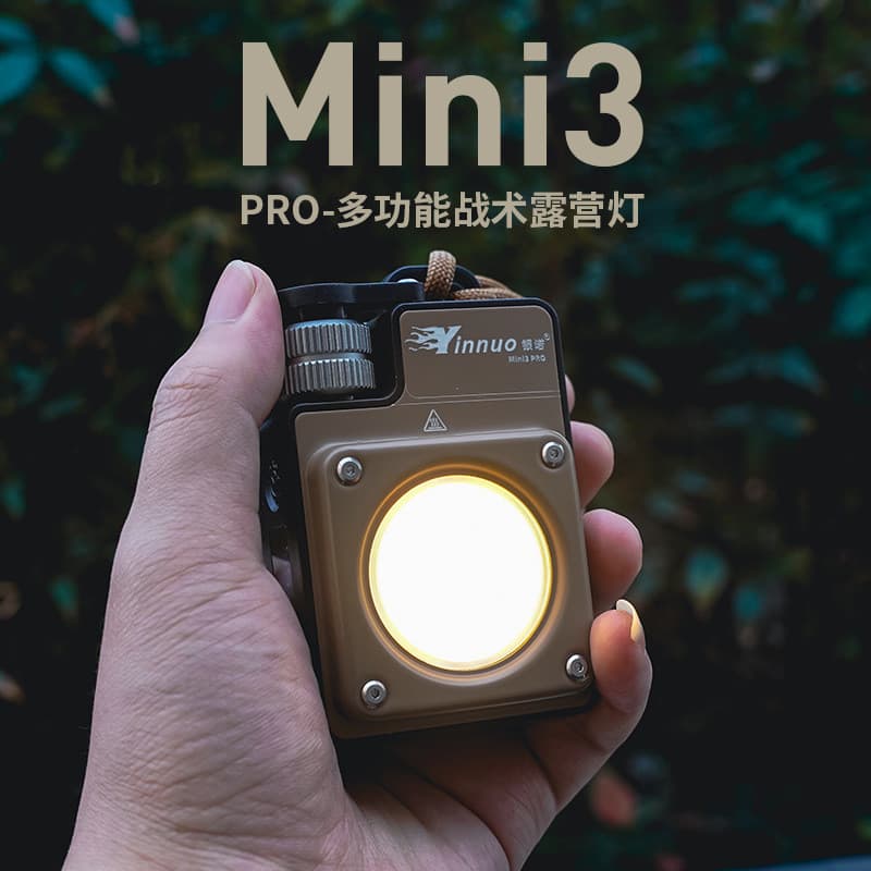 Prata MINI3-PRO luz de acampamento ao ar livre luz de acampamento tático bateria longa vida tenda acampamento luz pr