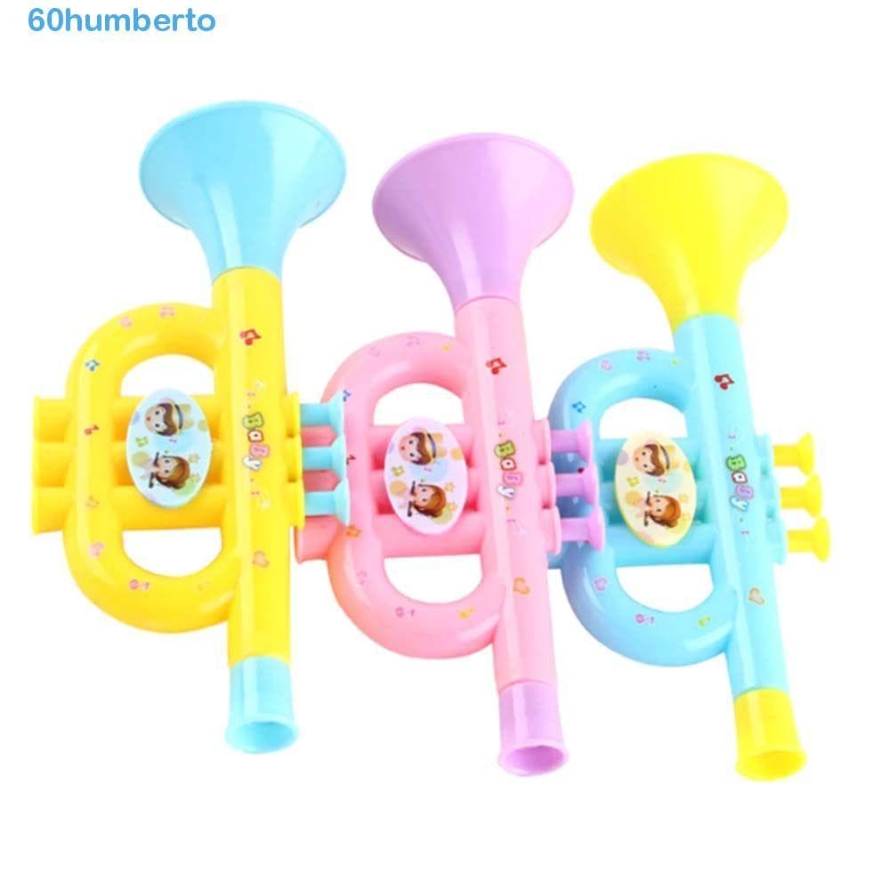 HUMBERTO Crianças Trompete Dos Desenhos Animados Instrumento De Simulação Colorido Infantil Jogando Instrumentos Musicai