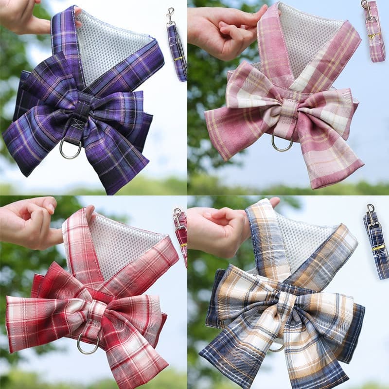(Em estoque) Colete clássico xadrez para animais de estimação, vestido de pelúcia para cães com gola.
