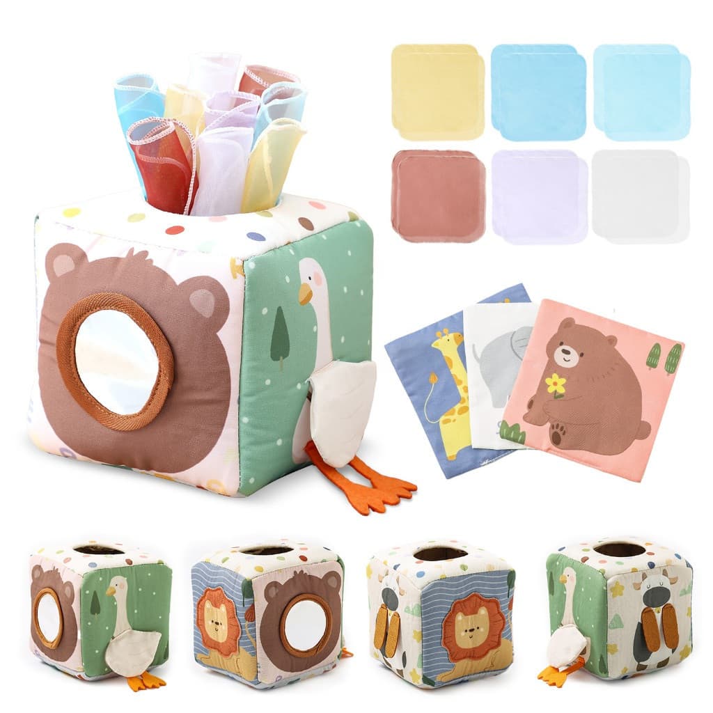 Baby Montessori Toy Magic Tissue Box Atividade De Aprendizagem Educacional Brinquedo Sensorial Para Crianças Divertido K