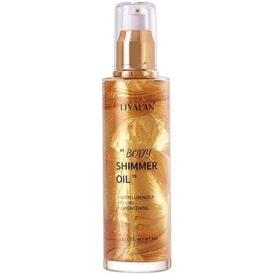 Go Ho Shimmer Body Oil, Iluminador Corporal Hidratante com Brilho Leve, Luminizador Corporal Não Pegajoso, Iluminador Lí