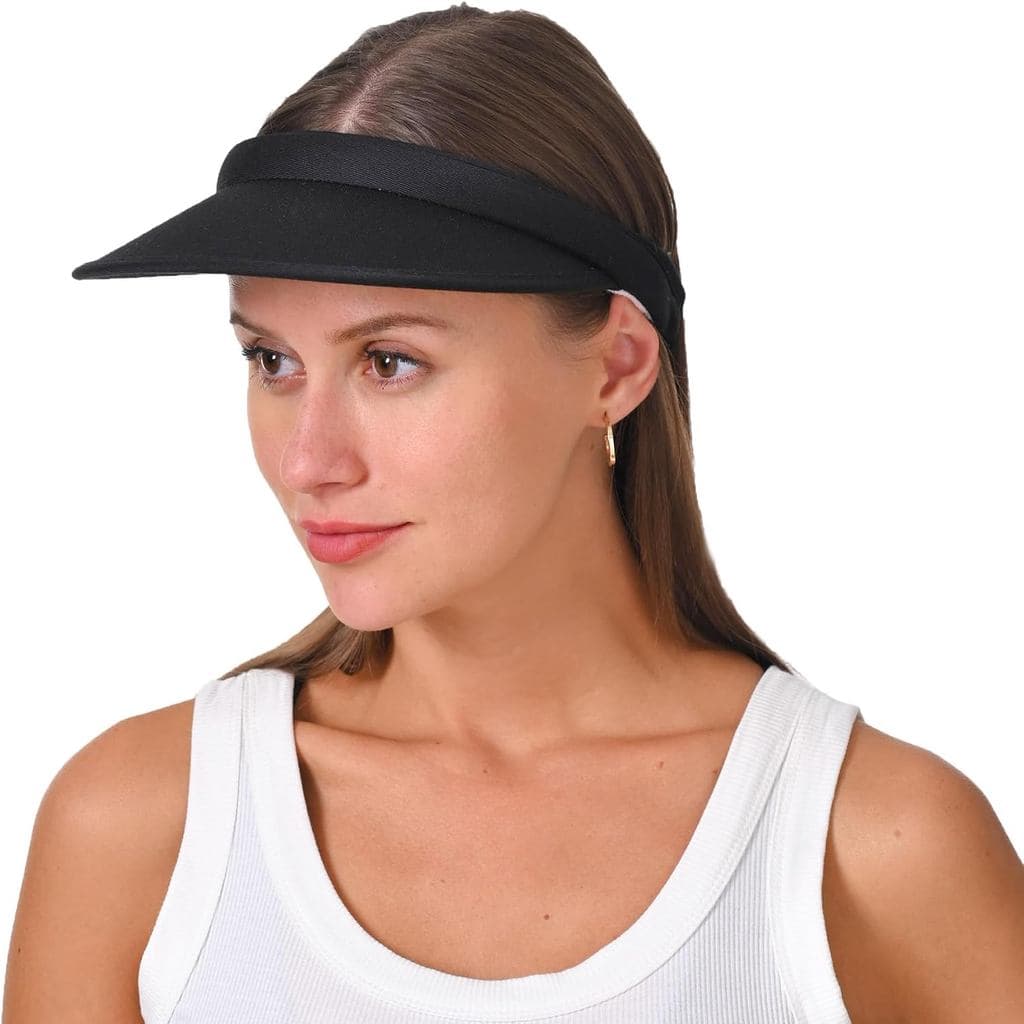 Boné de Algodão com Viseira para Mulheres e Homens, Viseiras Ajustáveis para Esportes ao Ar Livre, Golfe, Praia, Boné de