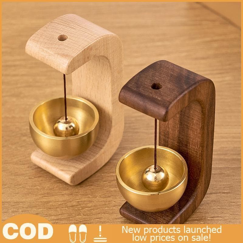 Quente > Campainha Autoadesiva Estilo Japonês/Sinos De Vento De Madeira Dopamina/Sino De Colisão De Latão Magnético Deco