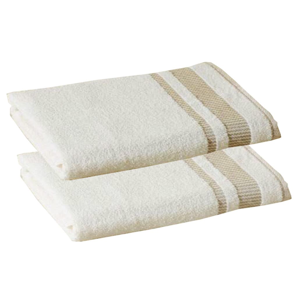 Kit 02 - Toalha Rosto KazzaVip Felpuda 100% Algodão Princess 45cm x 75cm Branco