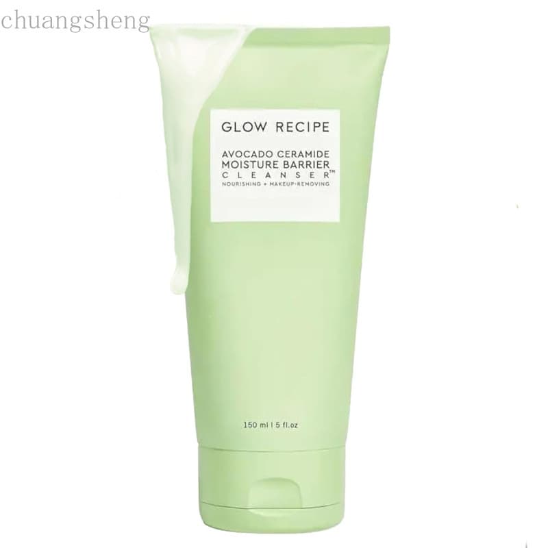 Glow Recipe Avocado Ceramide Facial Cleanser, Limpeza Dupla Coreana em Segunda Etapa, Gel de Limpeza Facial Hidratante q