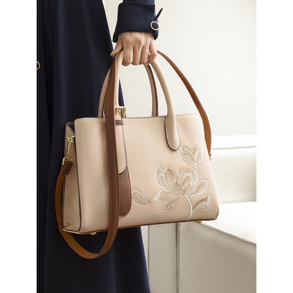 2026 novo estilo senhoras bolsa High-End bordado simples grande capacidade Commuter saco elegante bolsa de ombro
