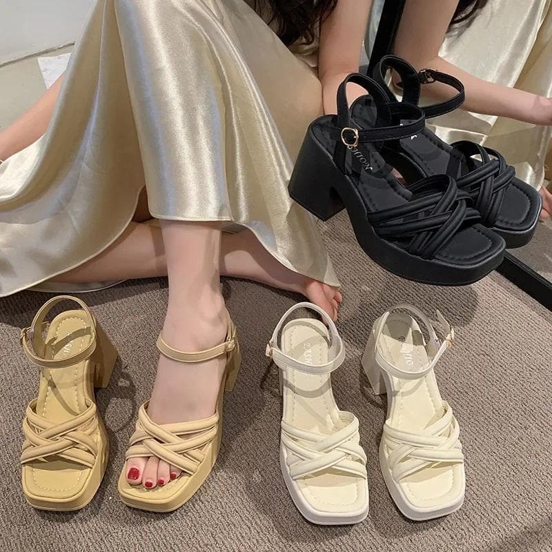 2026 Novo Verão Casual À Prova Dwaterproof Água Sandálias Femininas Moda Salto Alto Para Sapatos Femininos
