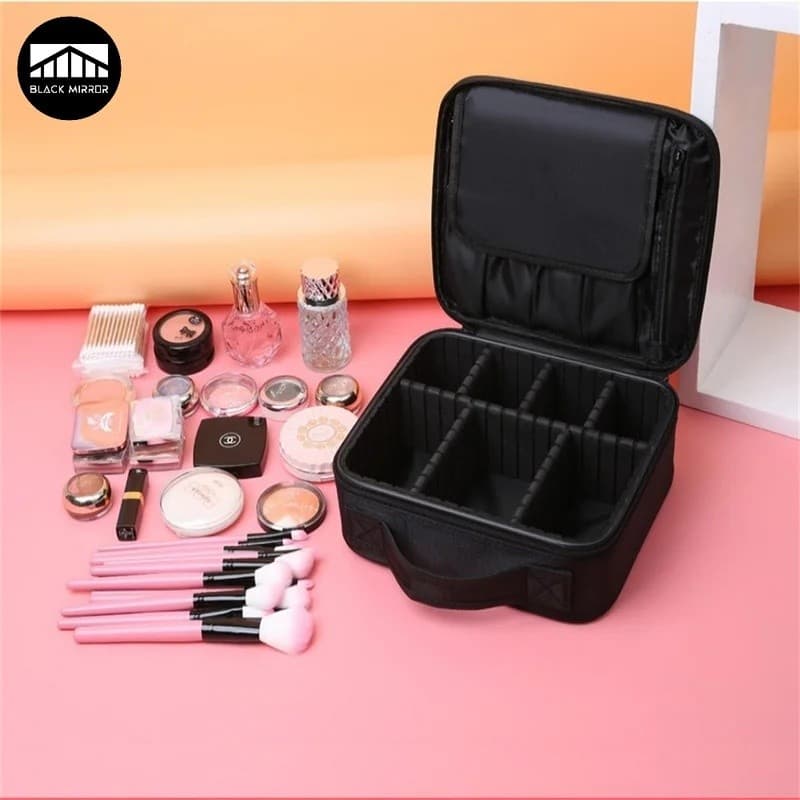 Saco De Armazenamento Portátil Com Divisórias Ajustáveis , Organizador De Beleza Cosmética , Ferramenta Para Unhas , Gra