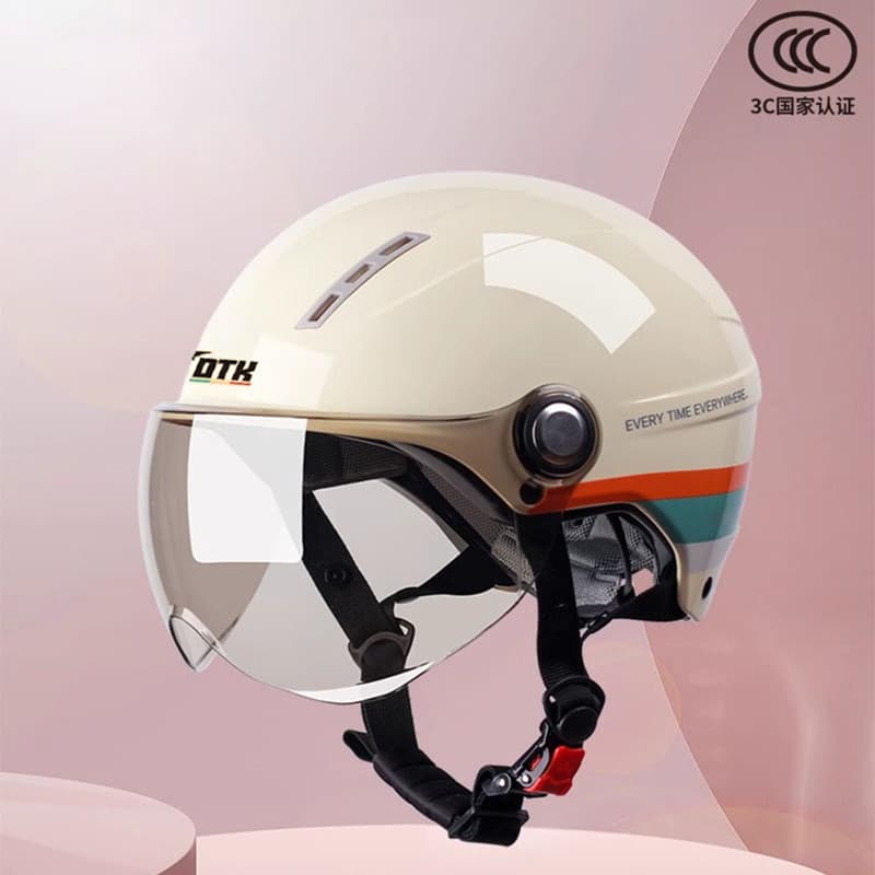 Novo Capacete de Veículo Elétrico Padrão Nacional 3C para Mulheres, Capacete Aberto de Motocicleta Elétrica de Verão par