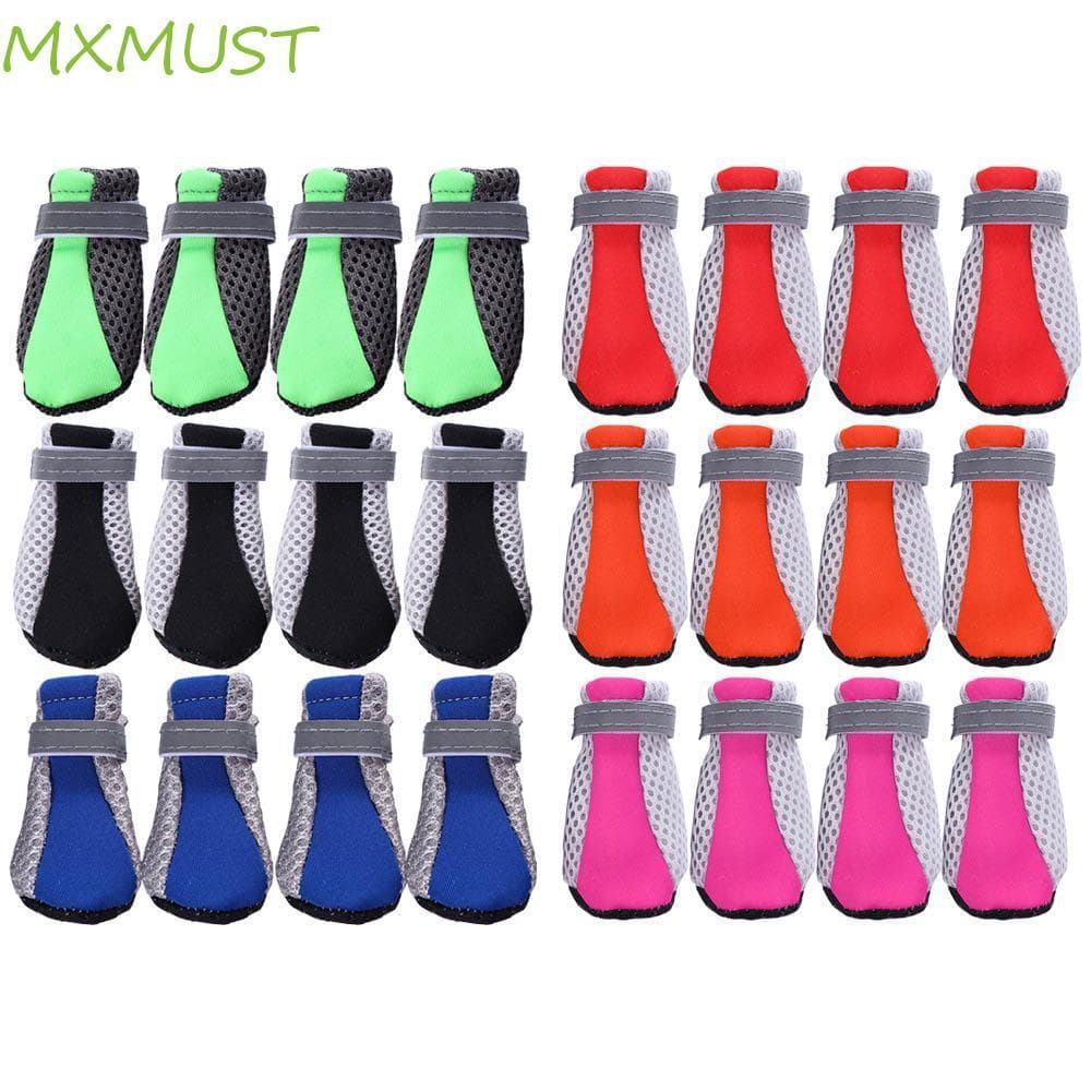 MXMUST Protetores De Sapatos Para Cães Poodle Yorkshire Pavimento Quente Com Faixa Reflexiva Suprimentos Animais De Esti