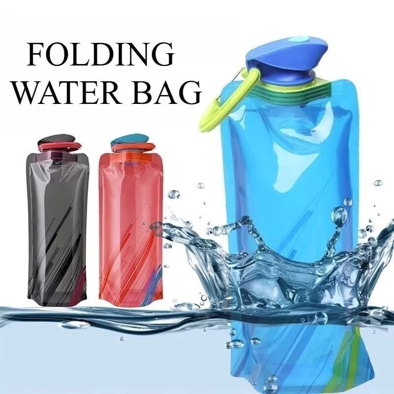 Bolsa De Água Portátil De 700ml Garrafa Esportiva Dobrável Para Caminhadas , Acampamento , Atividades Ao Ar Livre , Maci