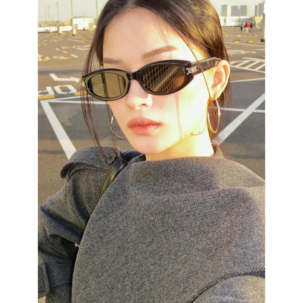 Retro olho de gato gm óculos de sol feminino High-End sentir na moda legal rua tiro óculos decorativos único quadro estr