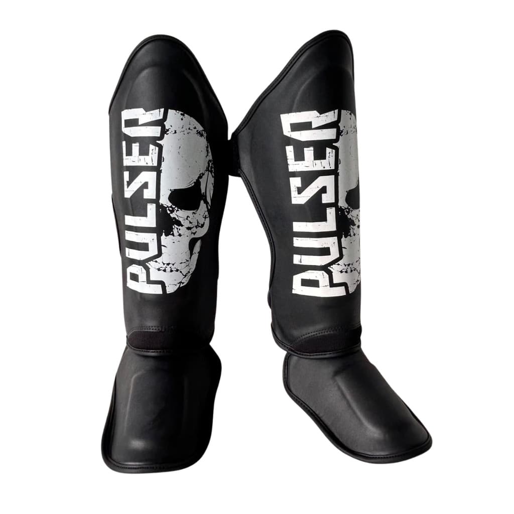 Caneleira preta caveira Muay Thai Kickboxing Pulser